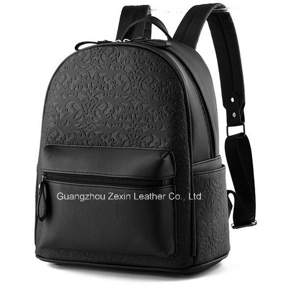 Hot Selling Ladies Black Flower Print Backpack (ZX20380)