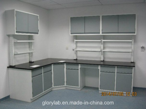 Steel Lab Furniture with Wall Mounted Cabinet and Ce Certification