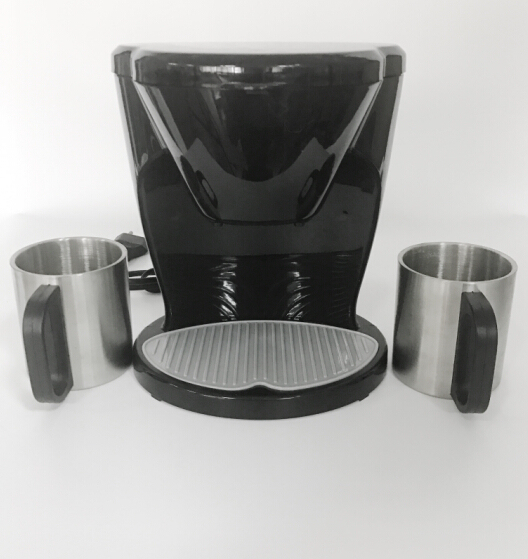 Low Price Drip Coffee Maker Electric Coffee Maker with Two Matching Cups