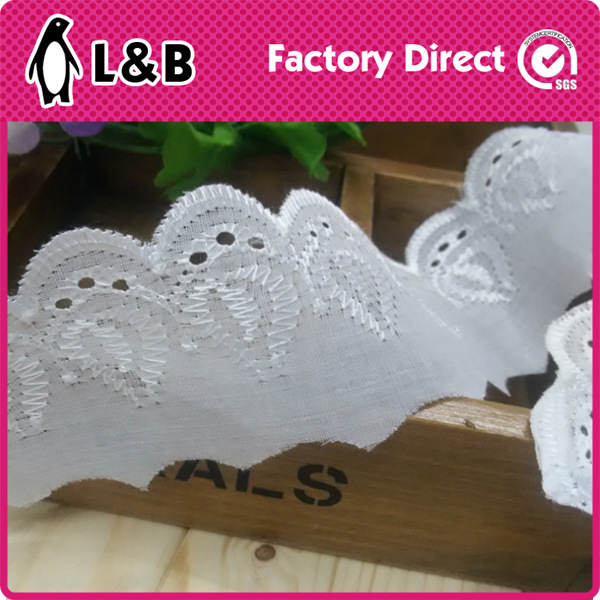 Emberoidery White Tc Lace Trim