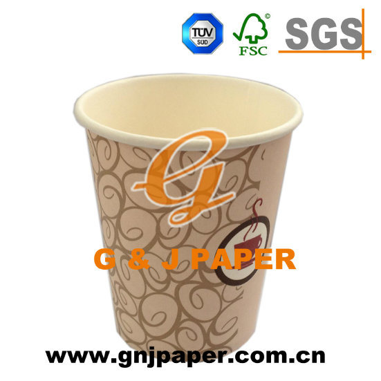 Custom Wood Pulp 8 Oz Single Wall Paper Cup Without Lid