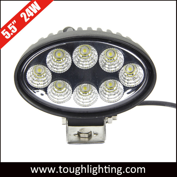 Agriculture Lights 5.5 Inch Oval 24W Epistar LED Tractor Working Lamps