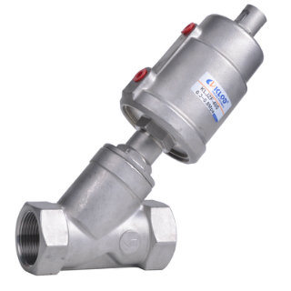 Hot Sell Dn15 Stainless Steel Pneumatic Angle Seat Piston Valve for Air Water Steam