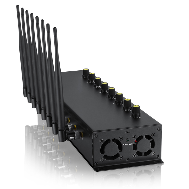 Desktop 8 Antennas Cell Phone WiFi GSM Signal Jammer