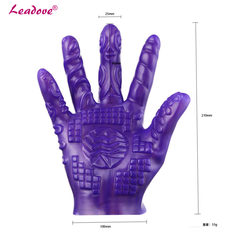 Massager Gloves Waterproof Soft Glove Silicone Erotic Sex Products Sex Toys for Couples Adult Products Xn0117