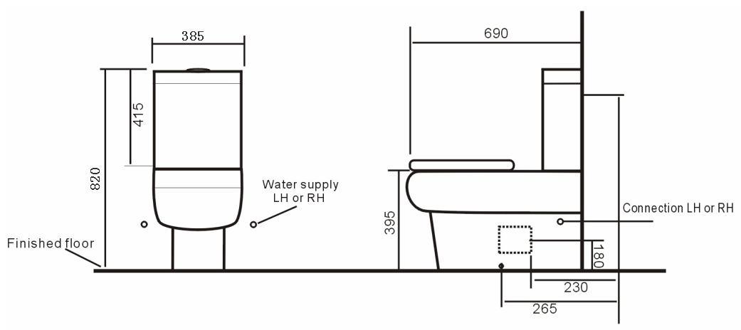 Water Saving Watermark Sanitary Ware Bathroom Two Piece Toilet (562)