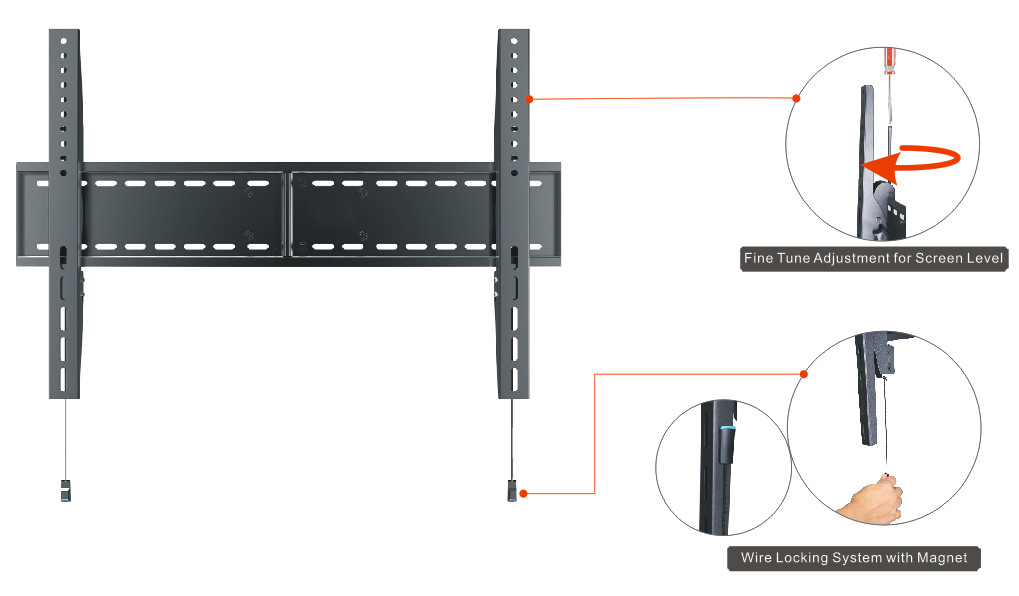 Fixed TV Wall Mount Large Size 70-110