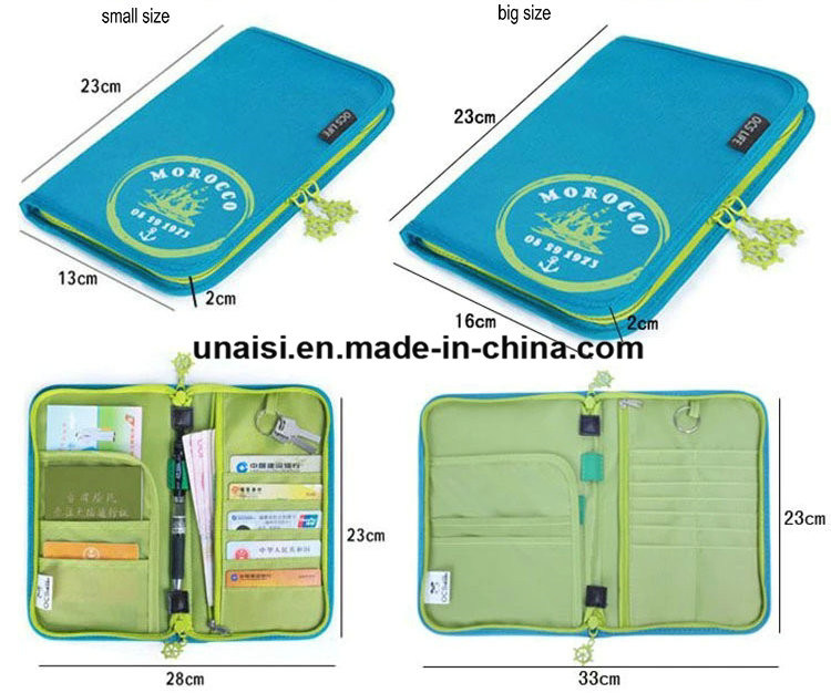 Nylon Boarding Pass Ticket Holder Travelling Long Passport Wallet