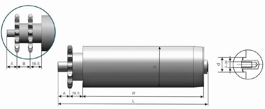 Custom Heavy Duty Steel Sprocket Conveyor Roller