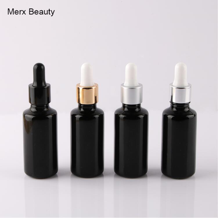 10ml, 15ml, 20ml, 30ml Black Glass Bottle with Dropper, Matt Black Glass Bottle, Dropper Bottle,