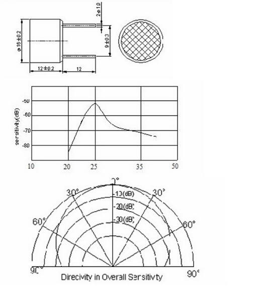 16mm 100kHz Aluminium Combined Ultrasonic Sensor