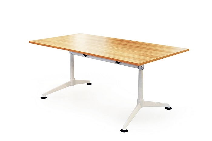 Foldable Conference Office Counter Board Discussion Rolling Wooden Table