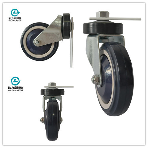 4 Inch PU Shopping Trolley Casters