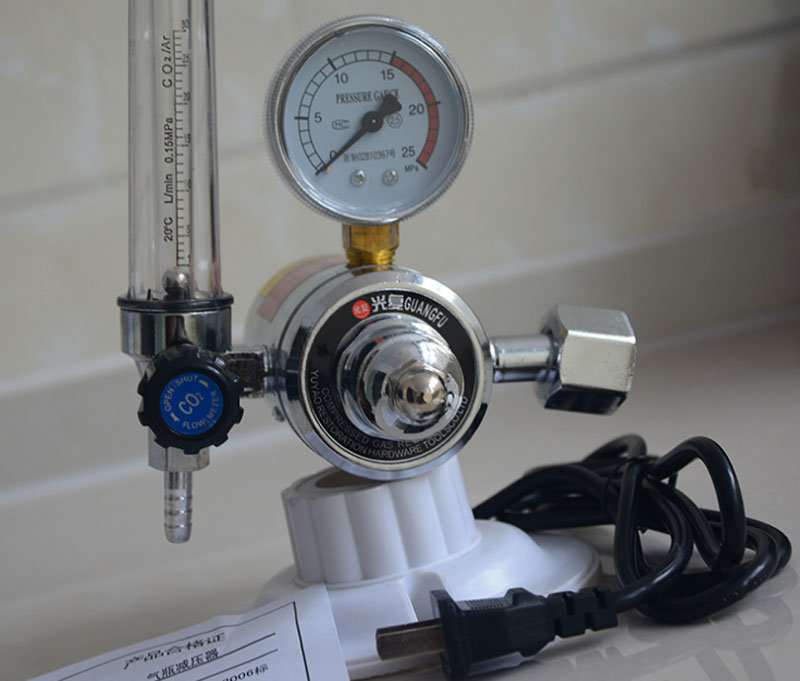 High Pressure Gas Regulator Carbon Dioxide and Argon Gas Decompressor with Gauge