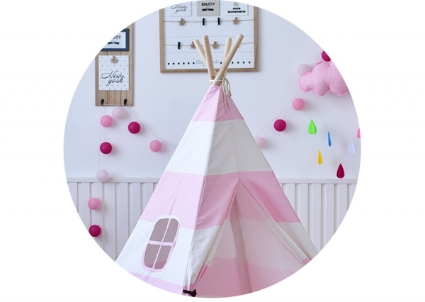 Canvas Material Kids Indoor Teepee, Camping Kid Play Indian Tent, Children Kids Play Teepee Tent