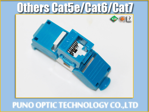 CAT6A UTP Unshielded Blue Keystone Jack