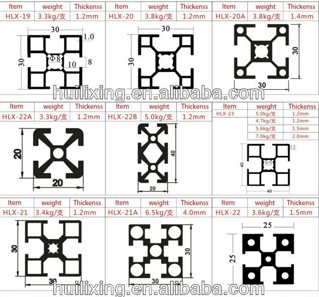 Assemly Line Industrial Aluminum Profile for Conveyor