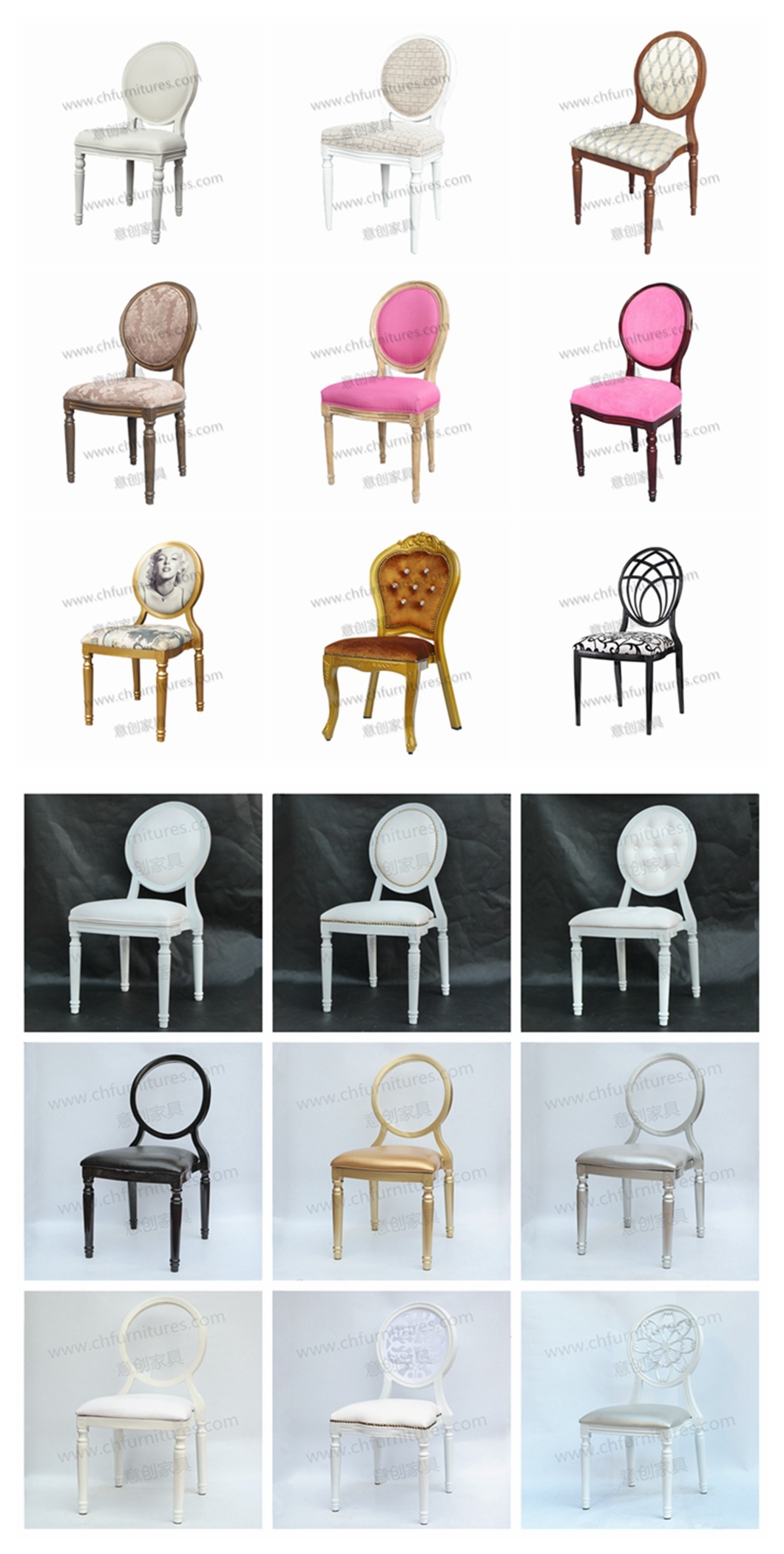 Yc-D33-01 Dubai Used Price Modern Luxury Wood Grain Finish Stackable Metal Aluminum Hotel Ballroom Banquet Dining Chair