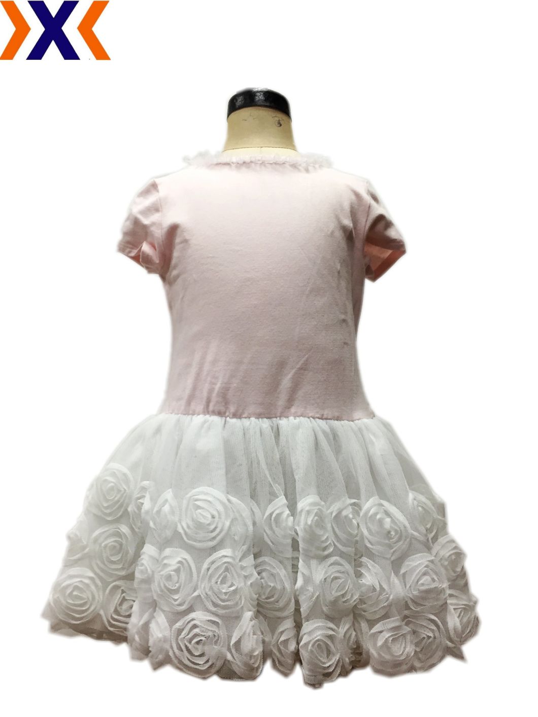 Pretty Girls Party Dress w/ animal sheep & mesh flower bottom