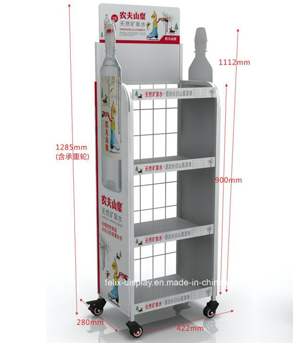 Retailed Steel Wire Soft Drink Display Rack/Beverage Display Shelf