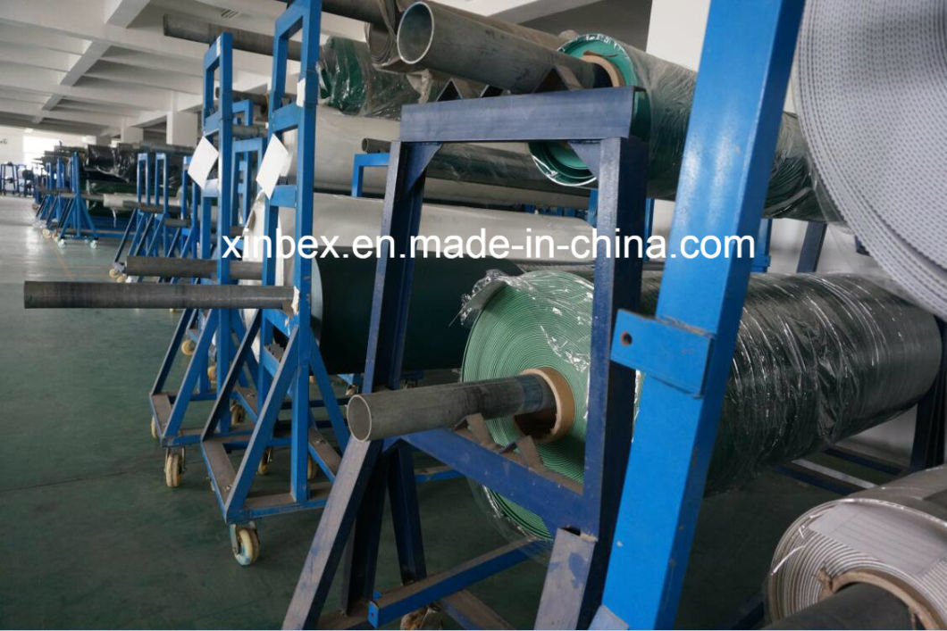 5mm Rough Top Green PVC Conveyor Belting for Incline Conveying Loading Pb-G50/D