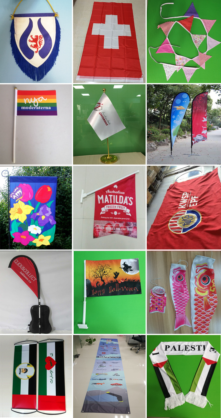 Tour Guide Flag Pole, Party Paper Banner, String Flags