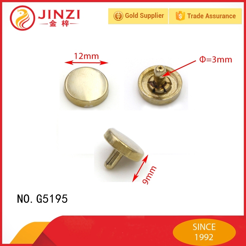 12mm Metal Flat Blind Rivet for Bags/Garments/Shoes Accessories