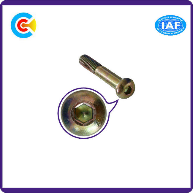 DIN/ANSI/BS/JIS Carbon-Steel/Stainless-Steel Galvanized Steel Inner Hexagon Flat Head Mechanical Screws