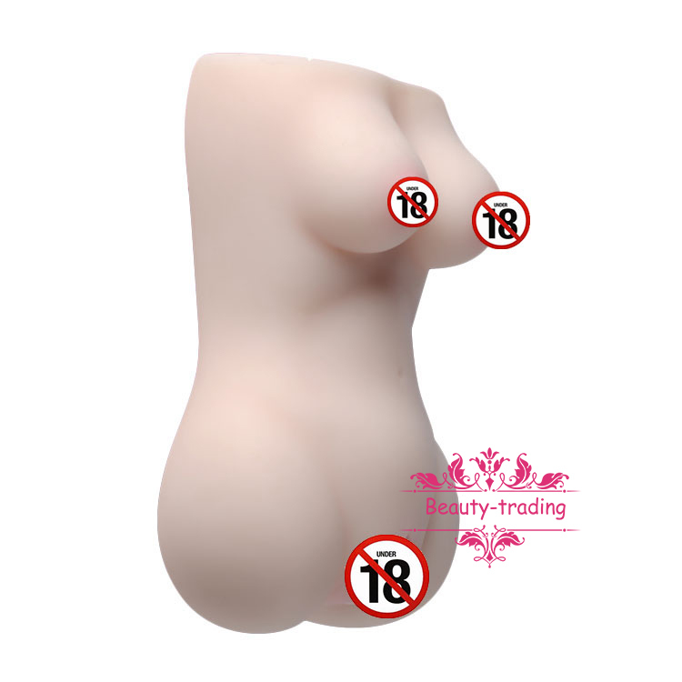 Rounded Half Body Sex Dolls TPE Artificial Breast Pussy Sex Toys for Male