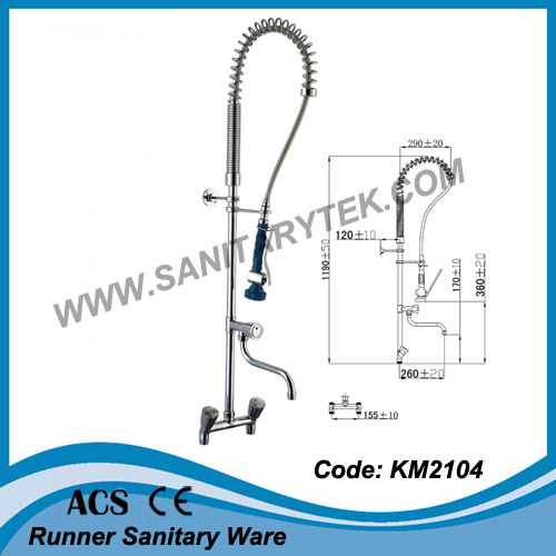 Wall Mounted Pre-Rinse Kitchen Sink Faucet (KM2103)