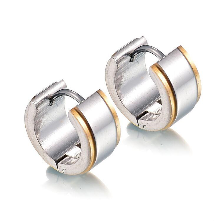 Design Punk Men Jewelry Round Stainless Steel fashion Earring