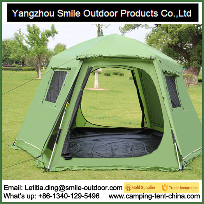 6-8 Persons Military Waterproof Hexagon Automatic Tent