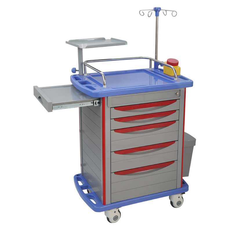 Hot Sale Superior Quality ABS Hospital Emergency Trolley