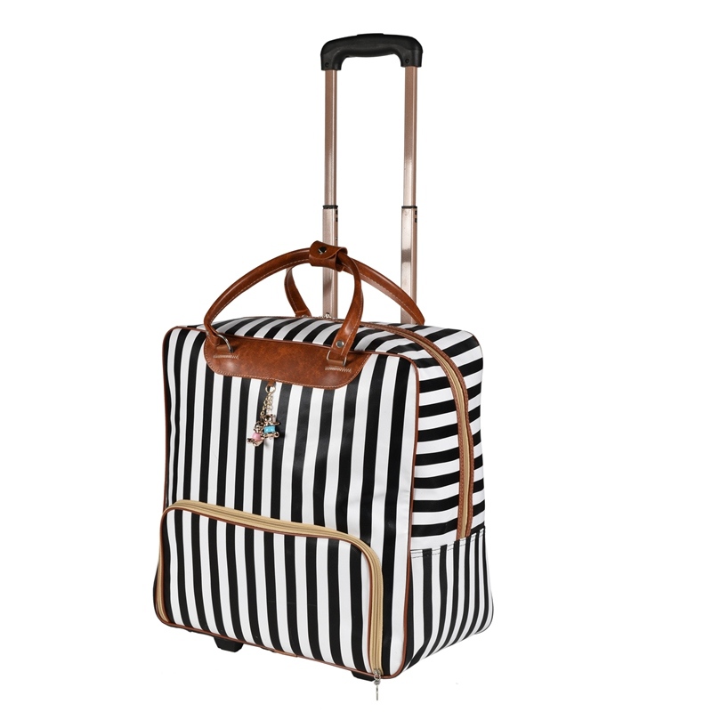 Travel Promotional Fashion Trolley Tote Handbags Wheeled Rolling Bag Luggage Case