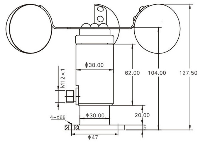 Digital Wind Speed Meter Measuring Equipments Tower Crane