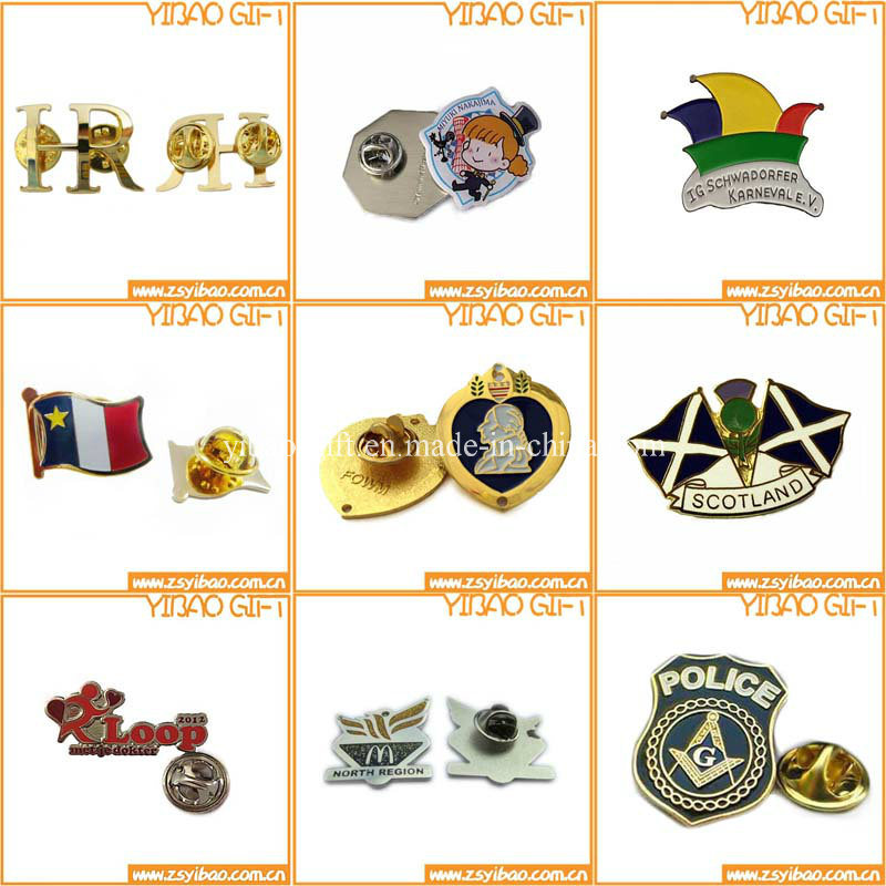 Souvenir Metal Pin Badge with Gold Plated (YB-p-030)