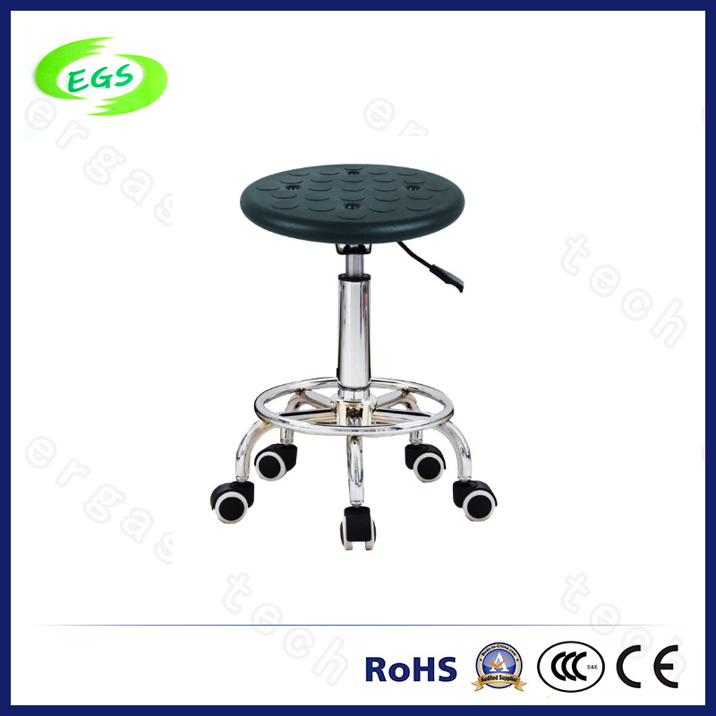 PU Black Adjustable ESD Stool for Cleanroom and Laboratory (EGS-3312-GHD)