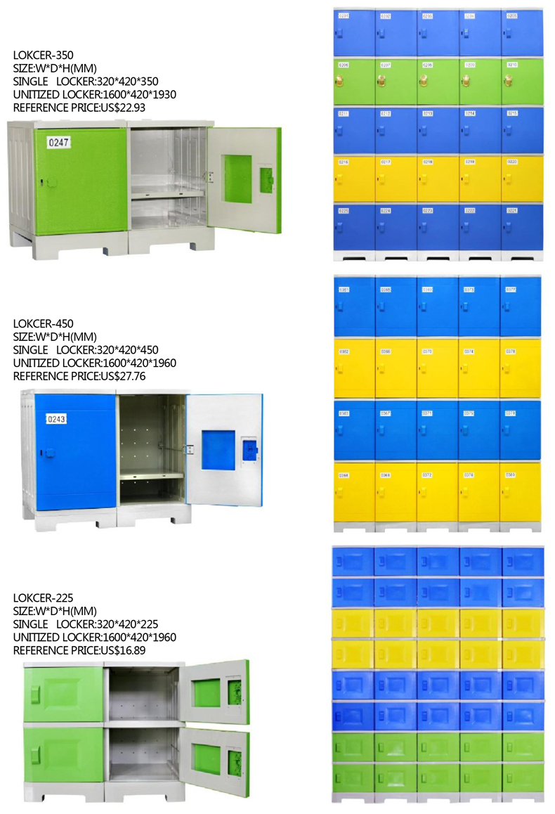 ABS Plastic Cash Metal Steel Cabinet Clothes Locker