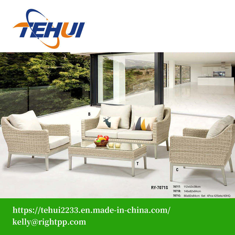 Modern Leisure Garden Patio Outdoor Wicker Sofa Sets Sectional Rattan Sofa Furniture and Living Room Furniture