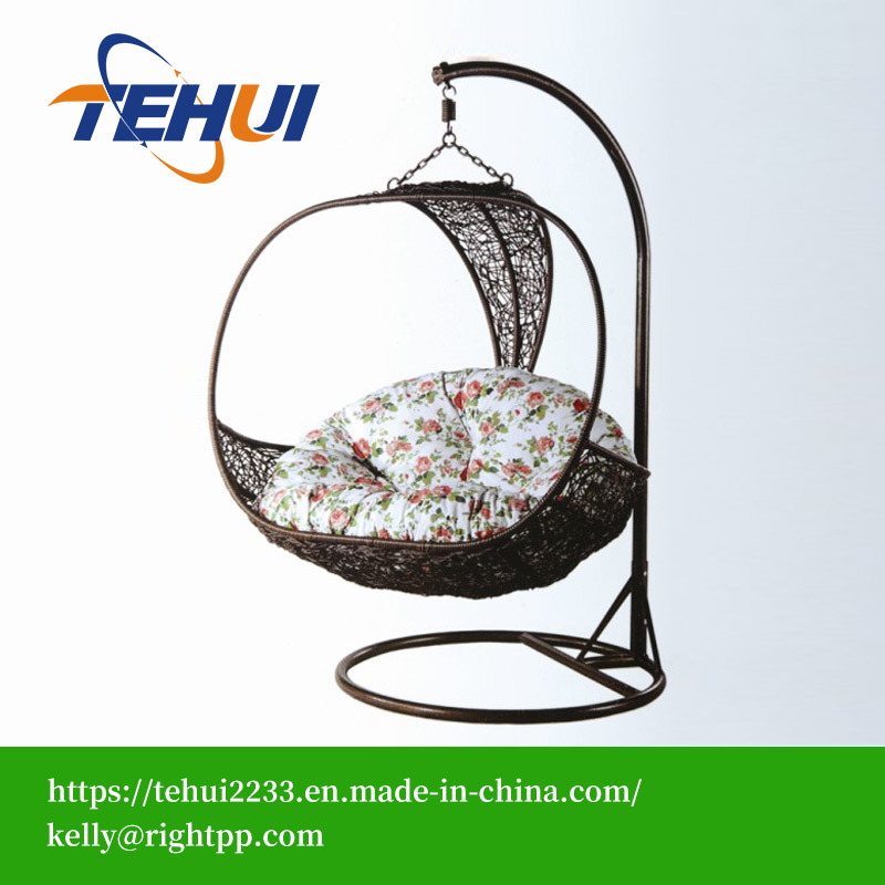 Th17054 Modern Leisure Round Rattan Garden Patio Home Hotel Office Restaurant Hanging Swing Chair