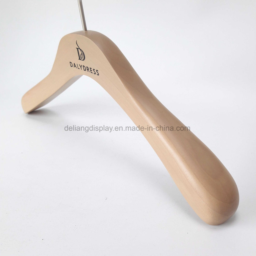 Lotus Wood Hanger in Beige Yellow Color and Round Hook