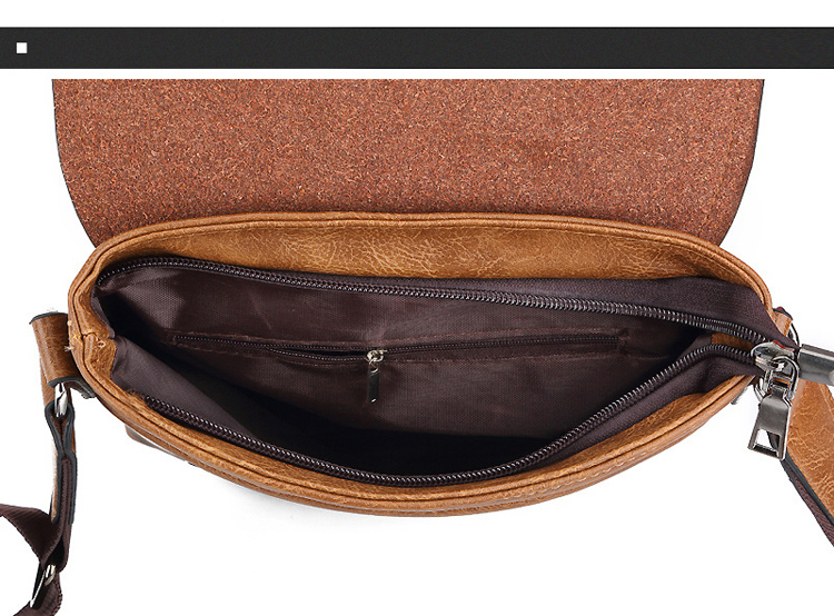 Men's Leather Leisure Laptop Blocking Secure Briefcase Shoulder Messenger Bags