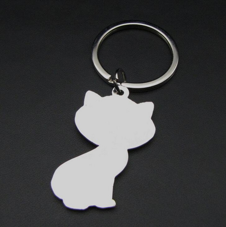 Customized Cat Metal Key Chain for Promotion