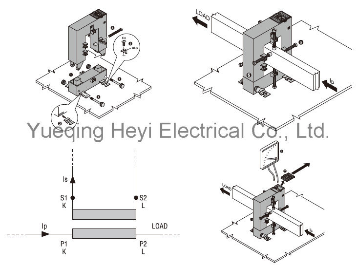 Heyi Dp-88 Tp88 Cp88 Low Voltage Open Type Cts 1000A Output 1A/5A Split Coil Current Transformer Switchegear