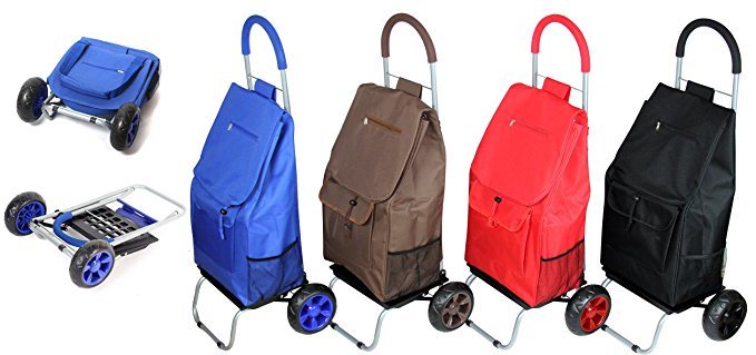Trolley Dolly Shopping Grocery Foldable Cart with Bag