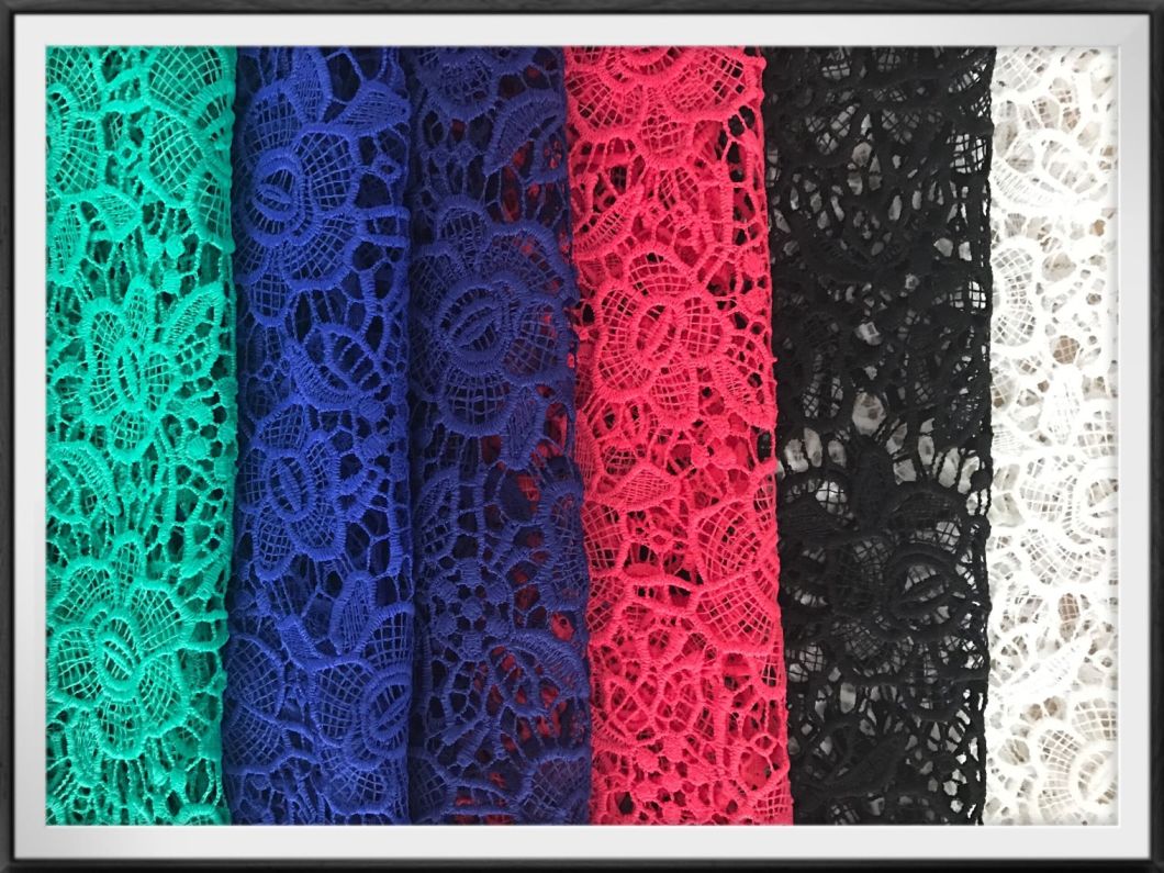 Polyester Guipure Lace Flower Embroidered Lace Chemical Embroidery Lace