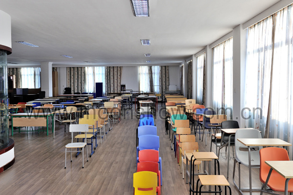 Double School Moulded Board Desk and Chair