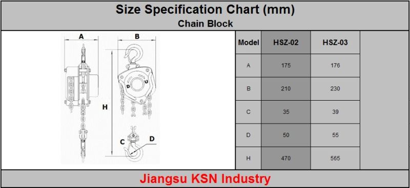 Kixio 2t Manual Hand Pulling Block (Heavy Duty Hoist)