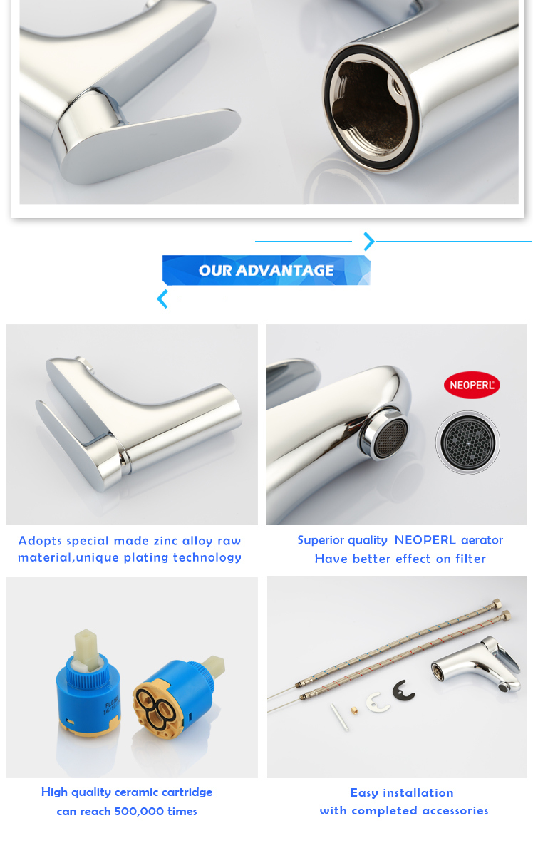 Wide 24h Cass Test Zamatec Zinc Alloy Water Taps with Plastic Counter Basin Tap