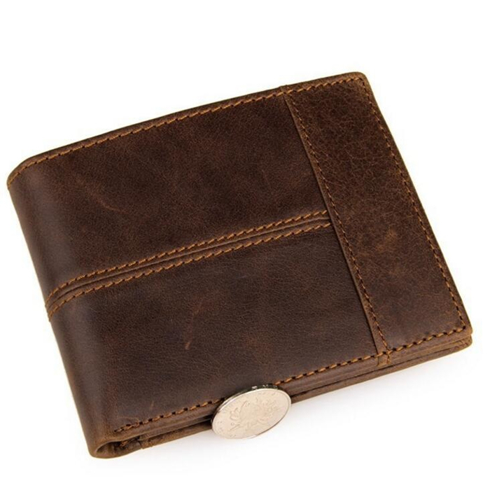 Crazy Horse Bifold Brown Men Leather Wallet
